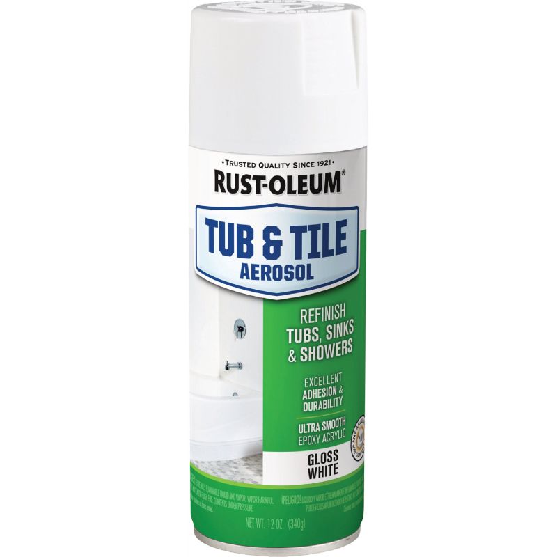 Rust-Oleum Tub &amp; Tile Finish White, 12 Oz.