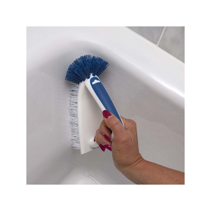 Unger 979730 Bath and Tile Brush, Blue Bristle