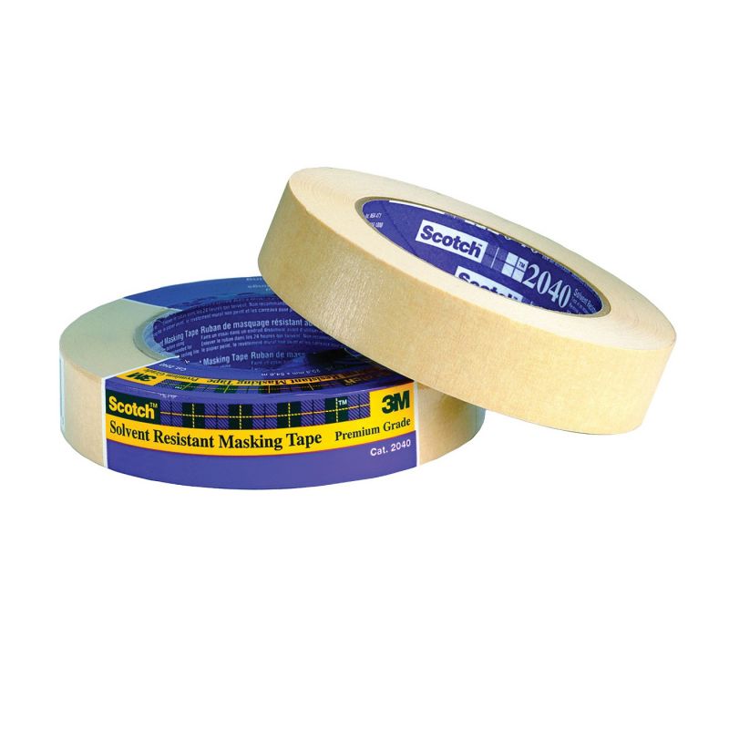 Scotch 2040-1.5A-B Masking Tape, 60 yd L, 1-1/2 in W, Paper Backing, Natural Natural