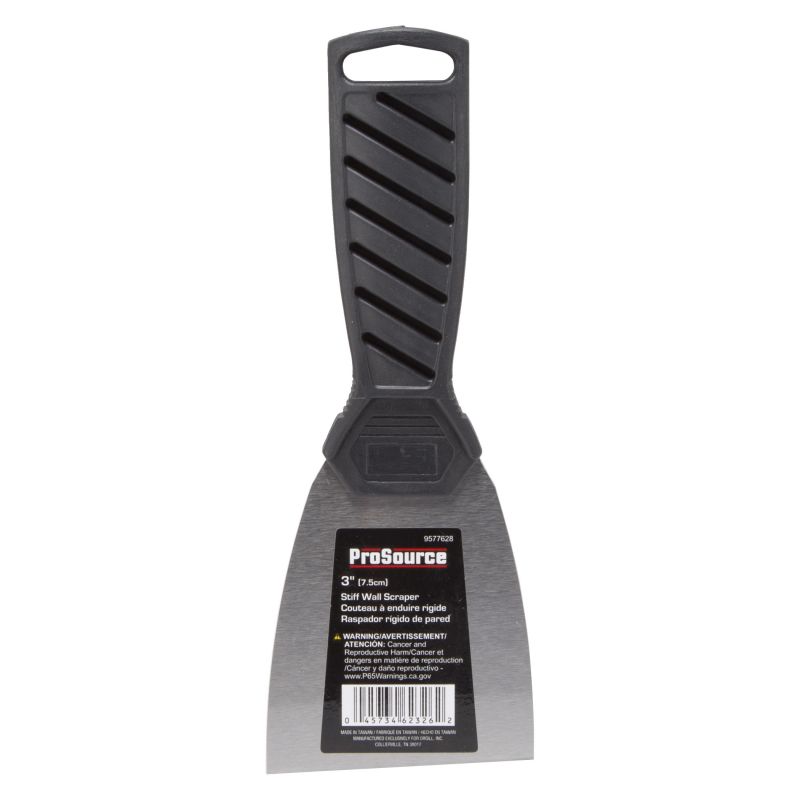 ProSource 10571-3L Wall Scraper, 3 in W Blade, Full Tang Blade, HCS Blade, Plastic Handle, Non-Slip Grip Handle 3-3/4 In