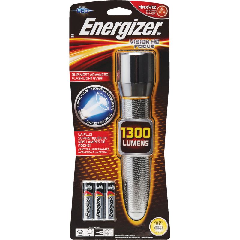 Energizer Digital Focus LED Flashlight Silver