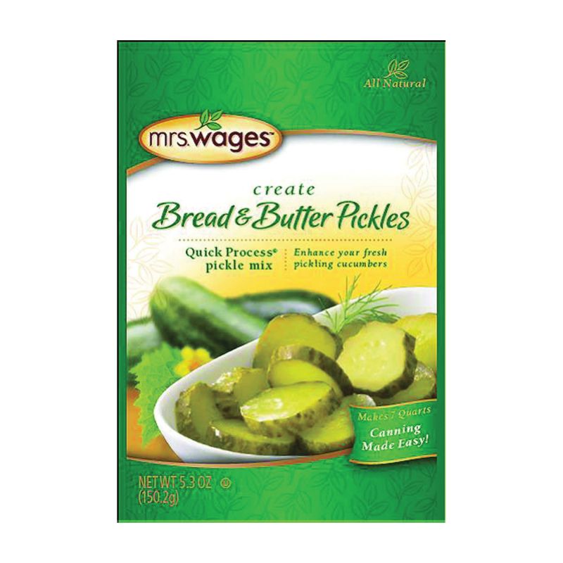 Mrs. Wages W620-J7425 Bread and Butter Pickle Mix, 5.3 oz Pouch (Pack of 12)