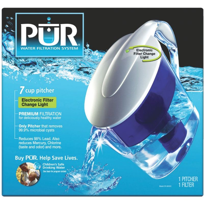 PUR Water Filter Pitcher 7 C., Blue
