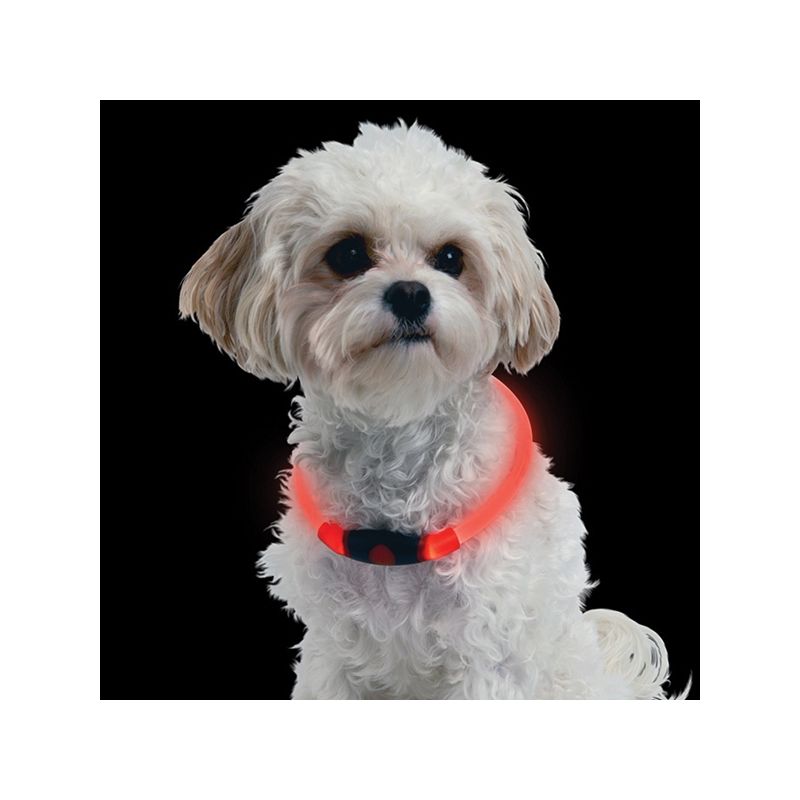 Nite Ize NITEHOWL NHO-10-R3 Safety Necklace, 12 to 27 in Neck, 0.3 in W Collar, Polymer, Red Red