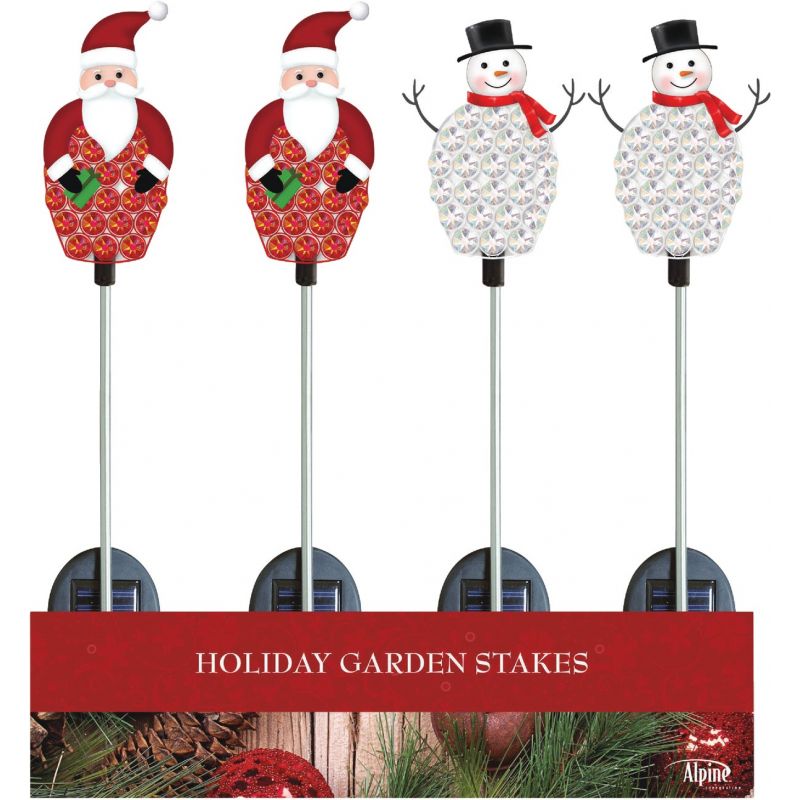 Alpine Snowman or Santa Holiday Garden Stake (Pack of 20)
