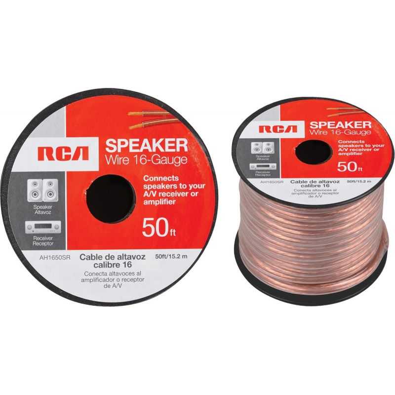 RCA 16-Gauge Speaker Wire Clear