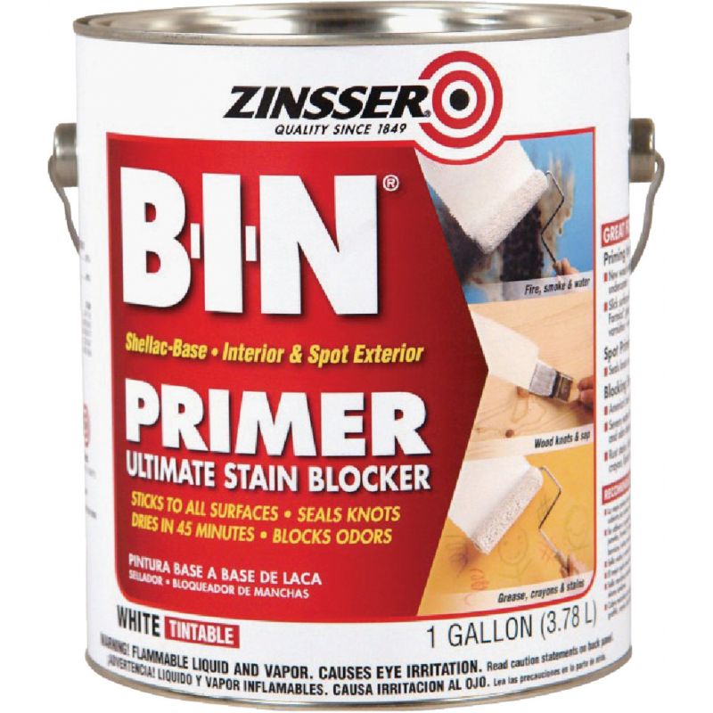 Zinsser B-I-N Ultimate Stain Blocker Interior &amp; Spot Exterior Primer 1 Gal., White (Pack of 2)