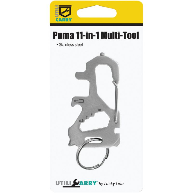 Lucky Line Utilicarry Puma 11-in-1 Multi-Tool Stainless Steel