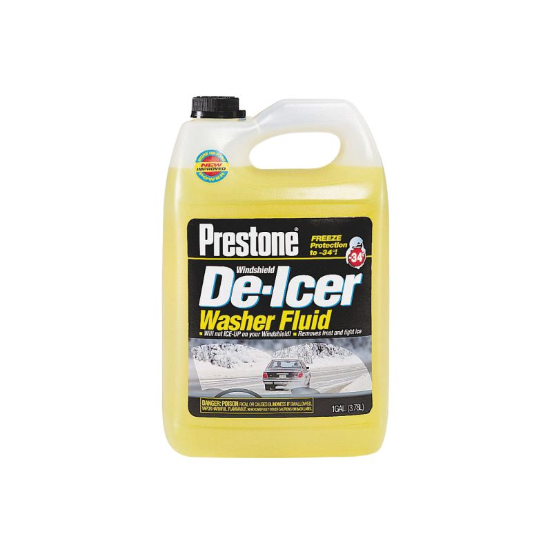 Prestone AS-250 Windshield Washer Fluid, 1 gal Bottle Clear Yellow (Pack of 6)