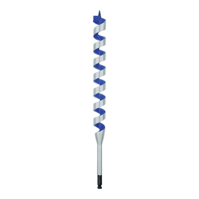 Irwin 4935574 Auger Drill Bit, 1-3/8 in Dia, 17 in OAL, Hollow Center Flute, 7/16 in Dia Shank, Hex Shank