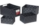 Home Impressions 4-Piece Woven Storage Basket Set Gray