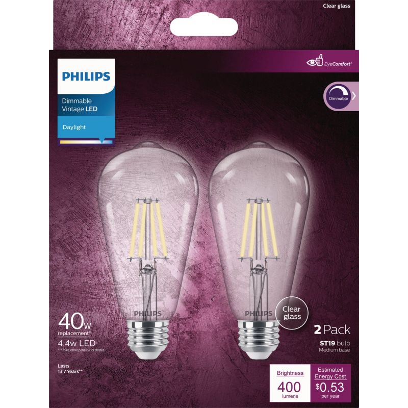 Philips Vintage ST19 LED Decorative Light Bulb