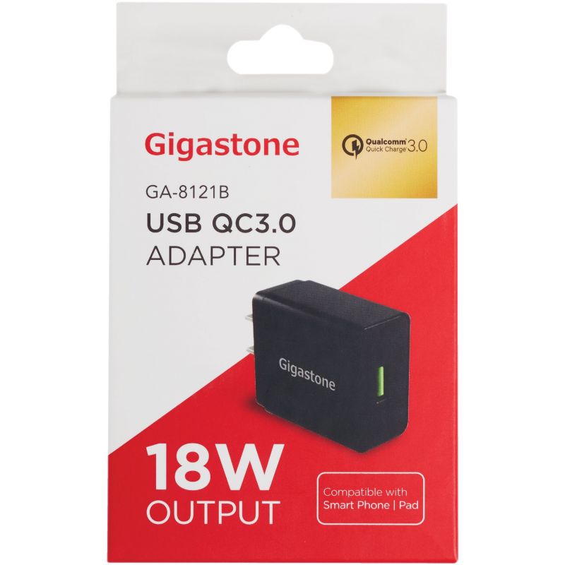 Gigastone USB QC3.0 Wall Charger Black