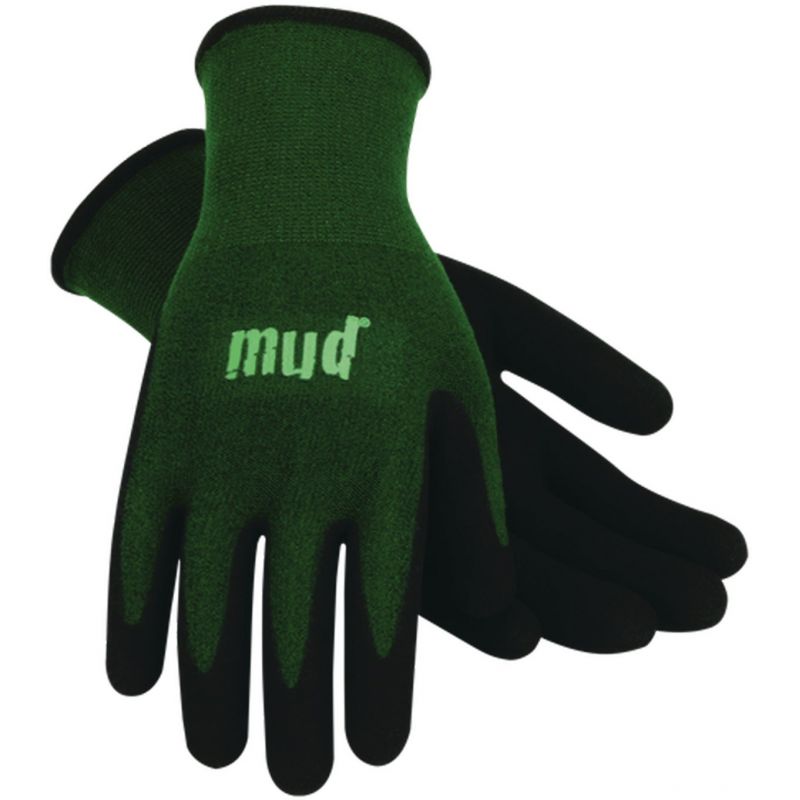 Mud Bamboo Flex Garden Gloves S/M, Emerald Green