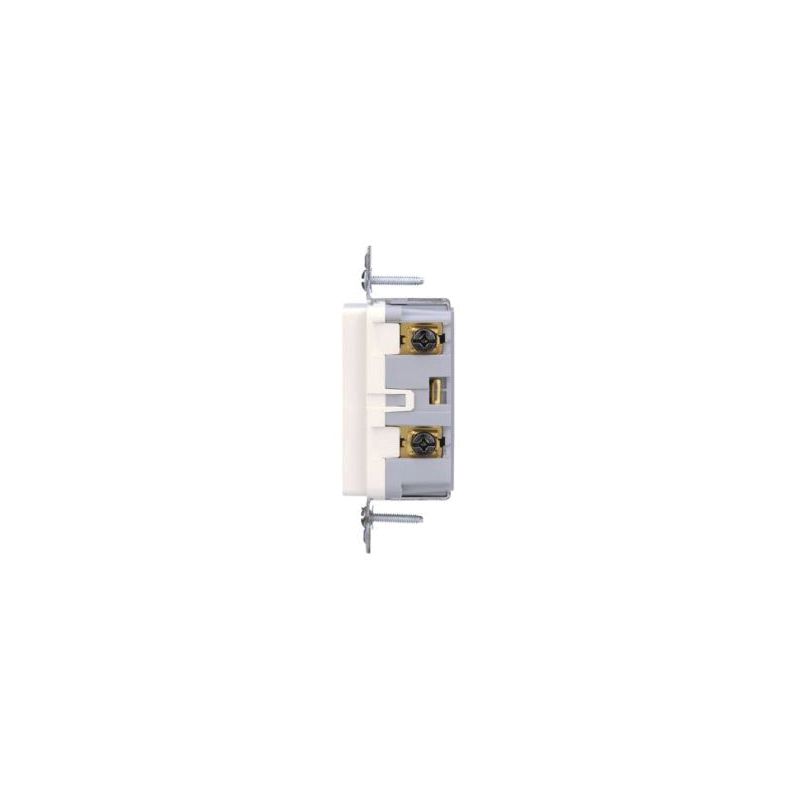 Eaton TR7734LA-KB-L Duplex Outlet, 2 -Pole, 15 A, 125 V, Back, Side Wiring, NEMA: 5-15R, Light Almond Light Almond