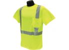 Radians Rad Wear Safety T-Shirt L, Hi-Vis Green