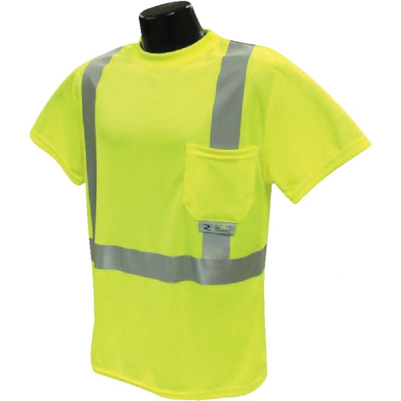 Radians Rad Wear Safety T-Shirt XL, Hi-Vis Green