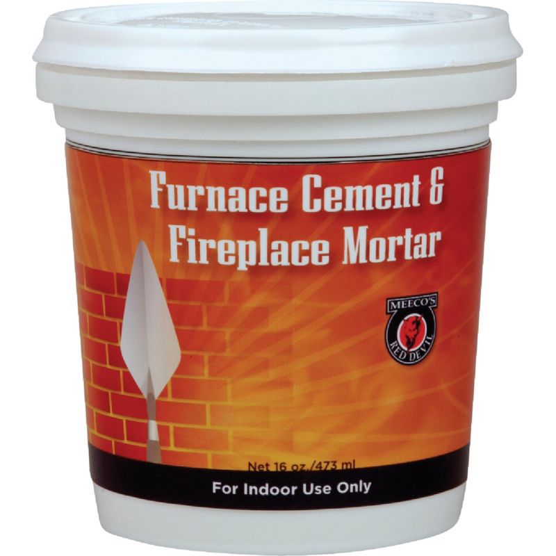 Meeco&#039;s Red Devil Furnace Cement &amp; Fireplace Mortar Gray, 1/2 Pt.