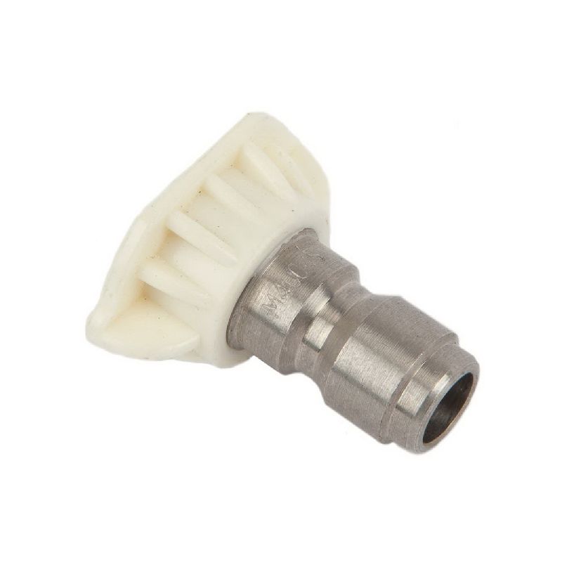 Forney 75156 Washing Nozzle, 40 deg Angle, 1/4 in Nozzle, Stainless Steel White