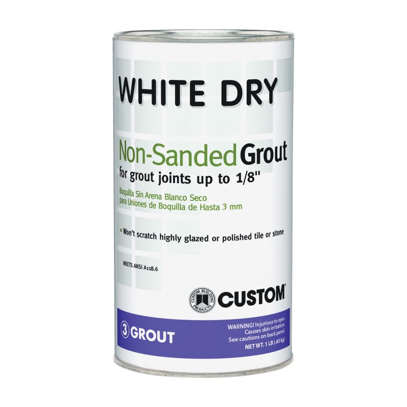 Custom WDG1-6 Polymer Modified Grout, White, 1 lb Can White