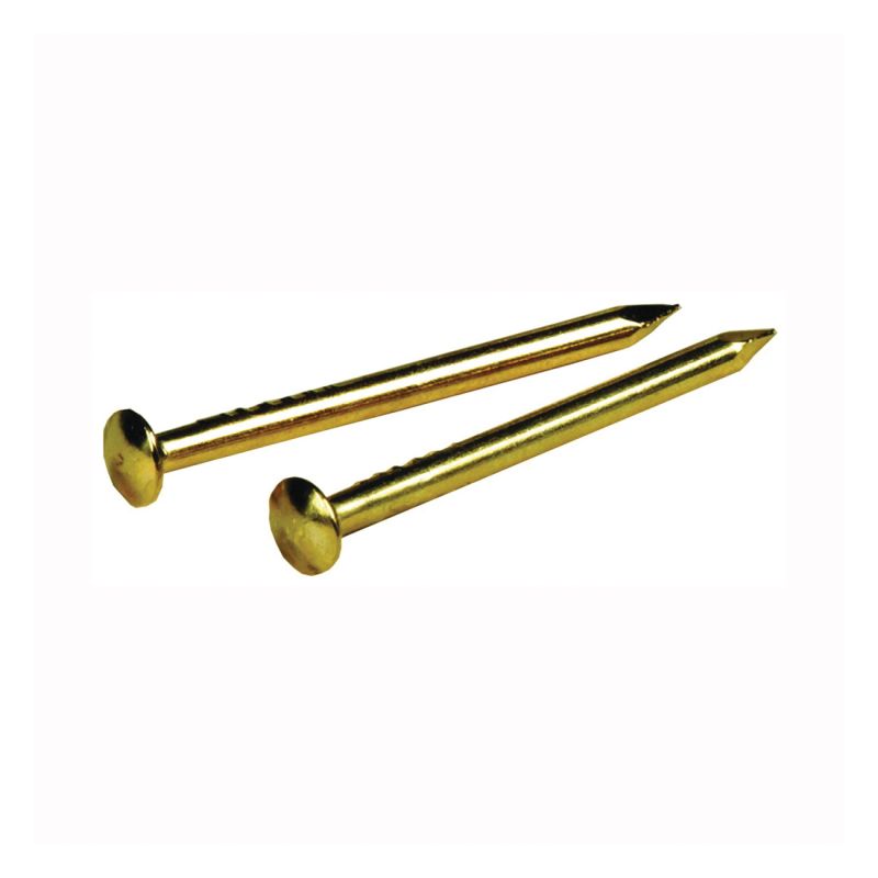 Hillman 122622 Escutcheon Pin, 3/4 in L, Steel, Brass (Pack of 6)