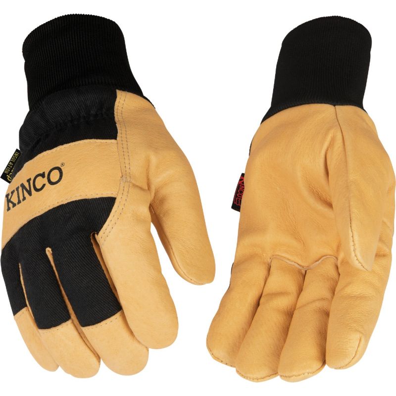 Kinco Men&#039;s Cotton-Blend Canvas Winter Work Glove L, Golden