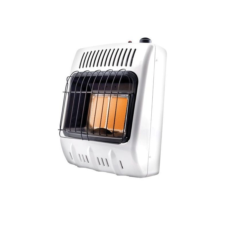 Mr. Heater MHVFDF10RT Vent-Free Radiant Dual Fuel Heater, 18-1/4 in W, 23 in H, 10,000 Btu/hr Heating, White White