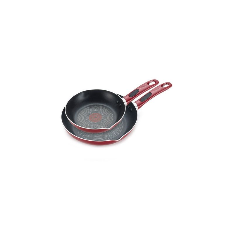 T-Fal Excite Non-Stick Fry Pan Set with Handle (2-Piece) - Red