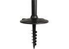 Gama Sonic Baytown II Solar Dusk-To-Dawn LED Post Light Fixture With Anchor Black