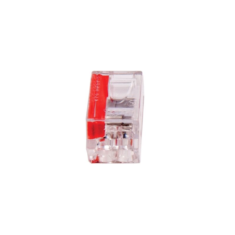 Gardner Bender PushGard 19-PC2 Wire Connector, 22 to 12 AWG Wire, Copper Contact, Polycarbonate Housing Material, Clear/Red Clear/Red