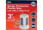 Do it Best 6-Outlet Surge Protector Power Box White &amp; Gray, 15A