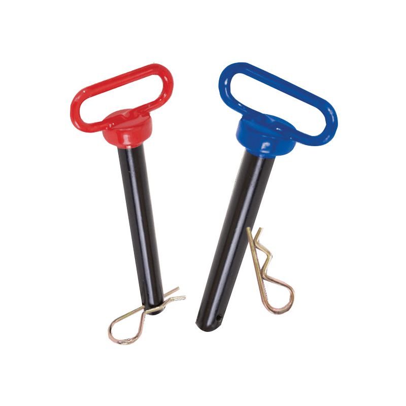 Koch 4011213 Hitch Pin, 1/2 in Dia Pin, 3-5/8 in L, 3-1/8 to 3-1/4 in L Usable, 5 Grade, HCS/Vinyl, Powder-Coated Black/Red
