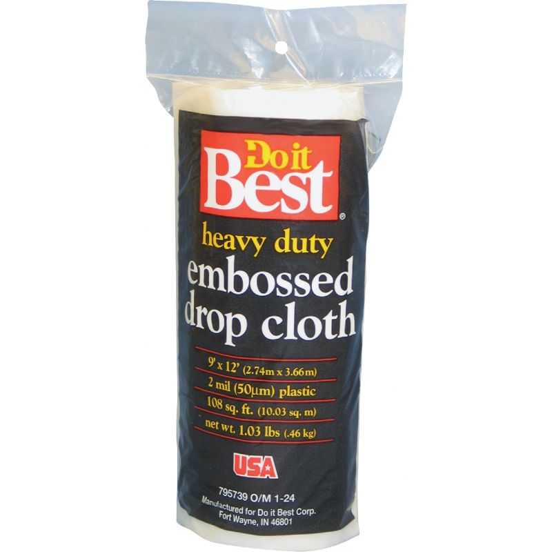 Do it Best Embossed Plastic Drop Cloth Clear
