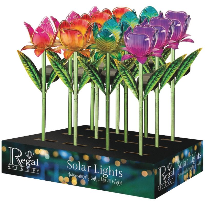 Regal Art &amp; Gift Mini Solar Tulip Stake Light Multi (Pack of 24)