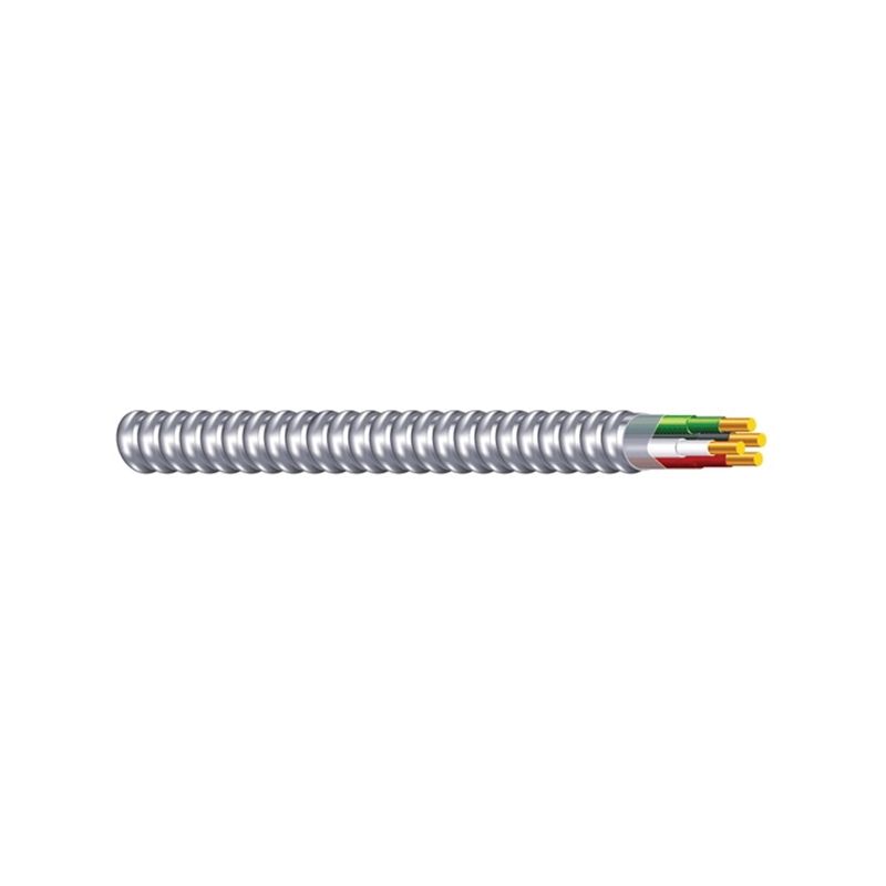 Southwire Armorlite 55222620 Armored Cable, 14 AWG Cable, 2 -Conductor, 20 m L, Copper Conductor