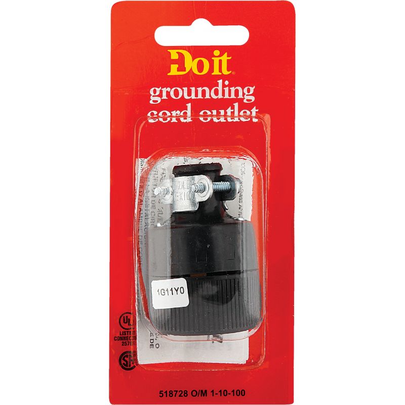 Do it Round Cord Connector Black, 15A
