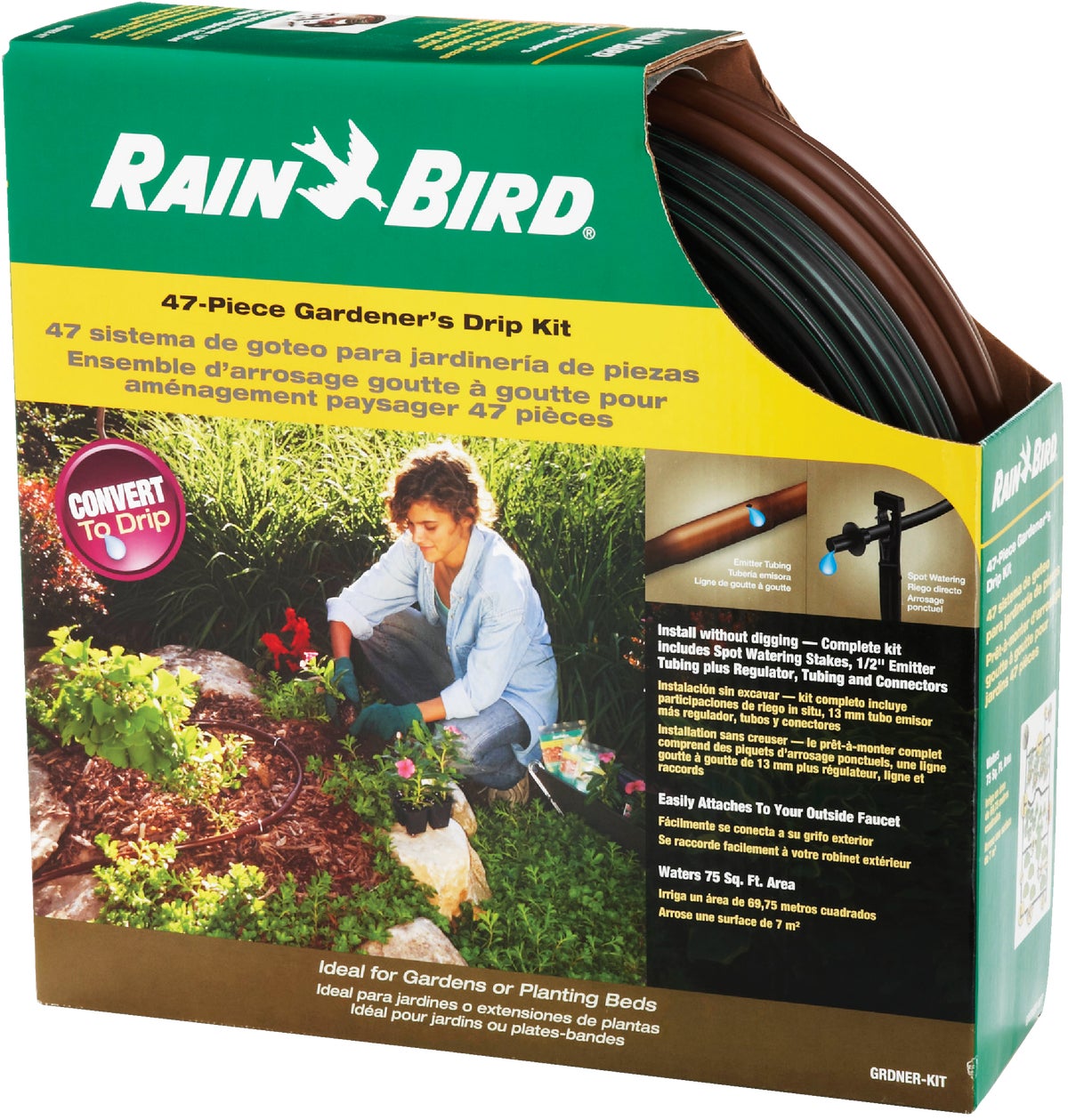 Rain Bird Gardener's Drip Kit GRDNER-KIT Irrigate Drip System 