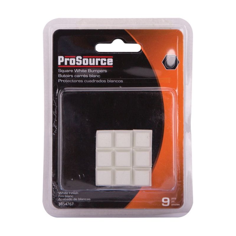 Prosource FE-S403-PS Furniture Bumper Pad, 1/2 in, Square, PU 1/2 In