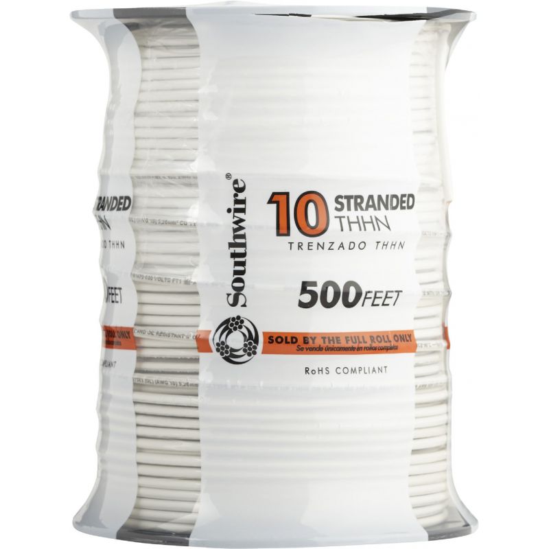 Southwire 10 AWG Stranded THHN Electrical Wire White