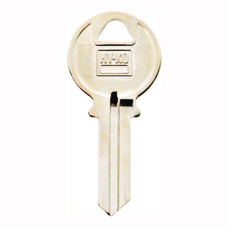 Hy-Ko 11010IN1 Key Blank, Brass, Nickel, For: ILCO Cabinet, House Locks and Padlocks (Pack of 10)