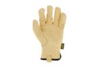 Mechanix Wear LDCW-75-011 Gloves, XL, 11 in L, Keystone Thumb, Elastic Cuff, Leather, Tan XL, Tan