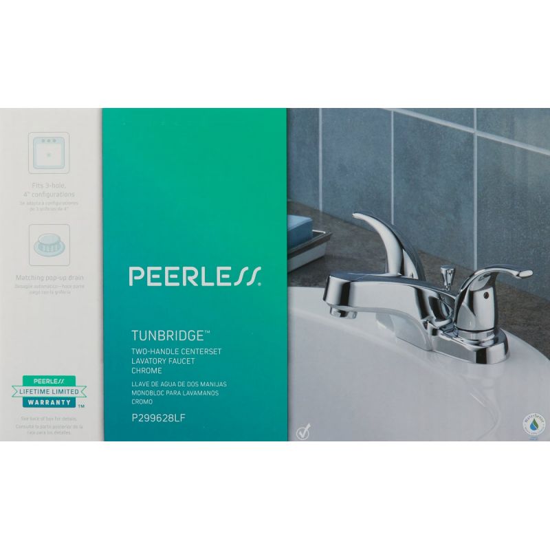 Peerless Turnbridge 2-Handle 4 In. Centerset Bathroom Faucet with Pop-Up