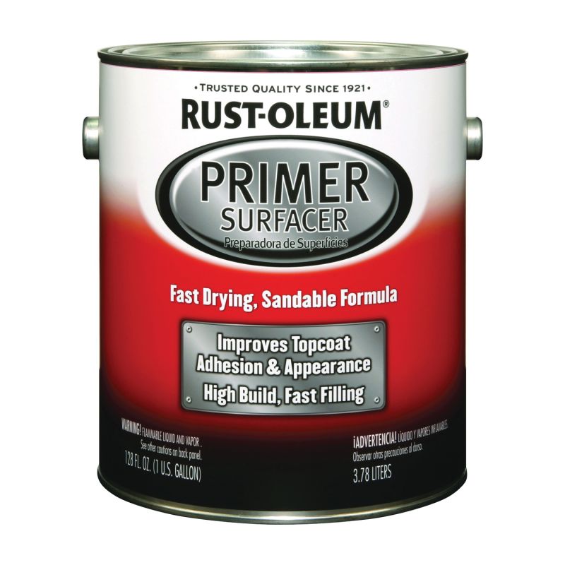 Rust-Oleum 249332 Primer Surfacer, Light Gray, Liquid, 1 gal Light Gray (Pack of 2)