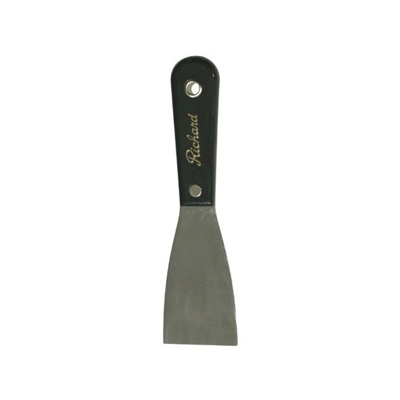 Richard P-1-1/4S Stiff Putty Knife, 1-1/4 in W Blade, HCS Blade, Polypropylene Handle