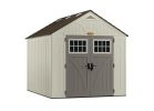 Suncast Tremont BMS8100 Storage Shed, 547 cu-ft Capacity, 8 ft 4-1/2 in W, 10 ft 2-1/4 in D, 8 ft 7 in H, Resin 547 Cu-ft, Vanilla