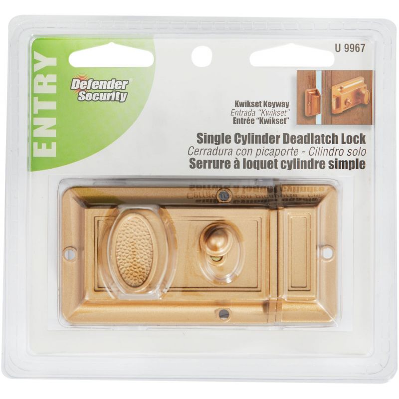 Defender Security 3-Way Night Latch With Locking Cylinder