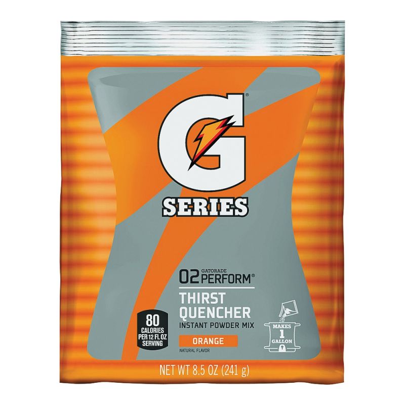 Gatorade 03957 Thirst Quencher Instant Powder Sports Drink Mix, Powder, Orange Flavor, 8.5 oz Pack (Pack of 40)