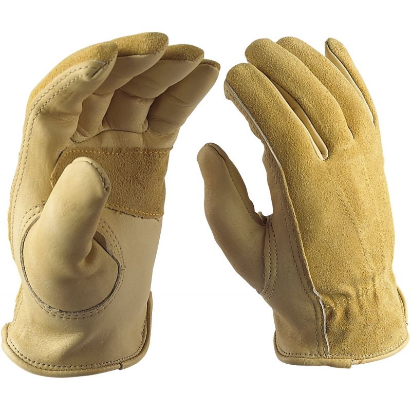 Wells Lamont Women&#039;s Grain Cowhide Leather Work Glove M, Tan