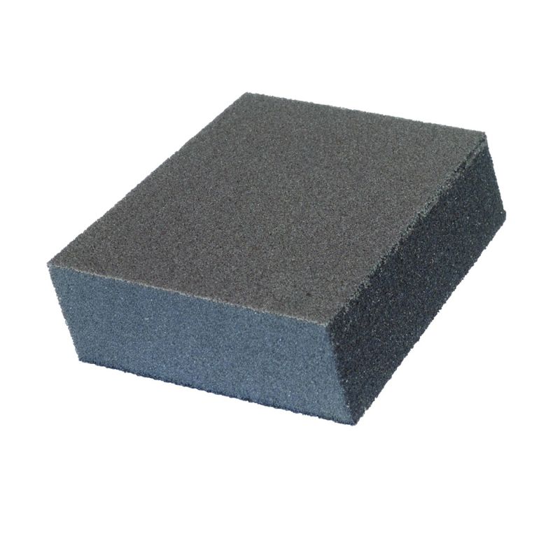 Norton MultiSand 00935 Sanding Sponge, 4-7/8 in L, 2-7/8 in W, Fine, Medium, Aluminum Oxide Abrasive Gray