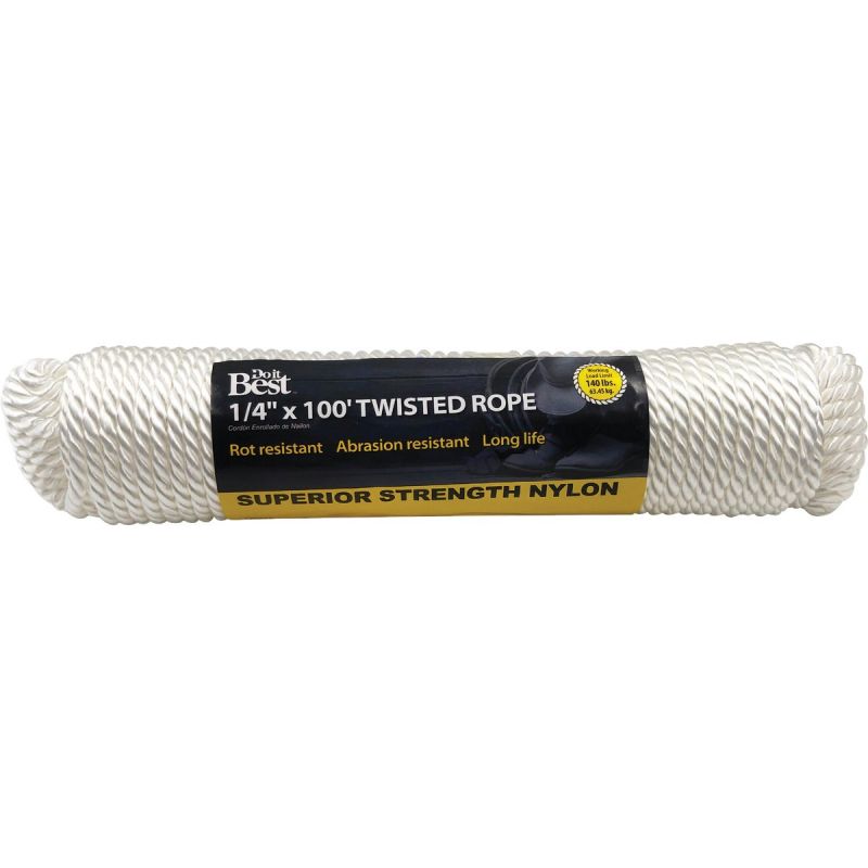 Do it Best Twisted Nylon Packaged Rope White